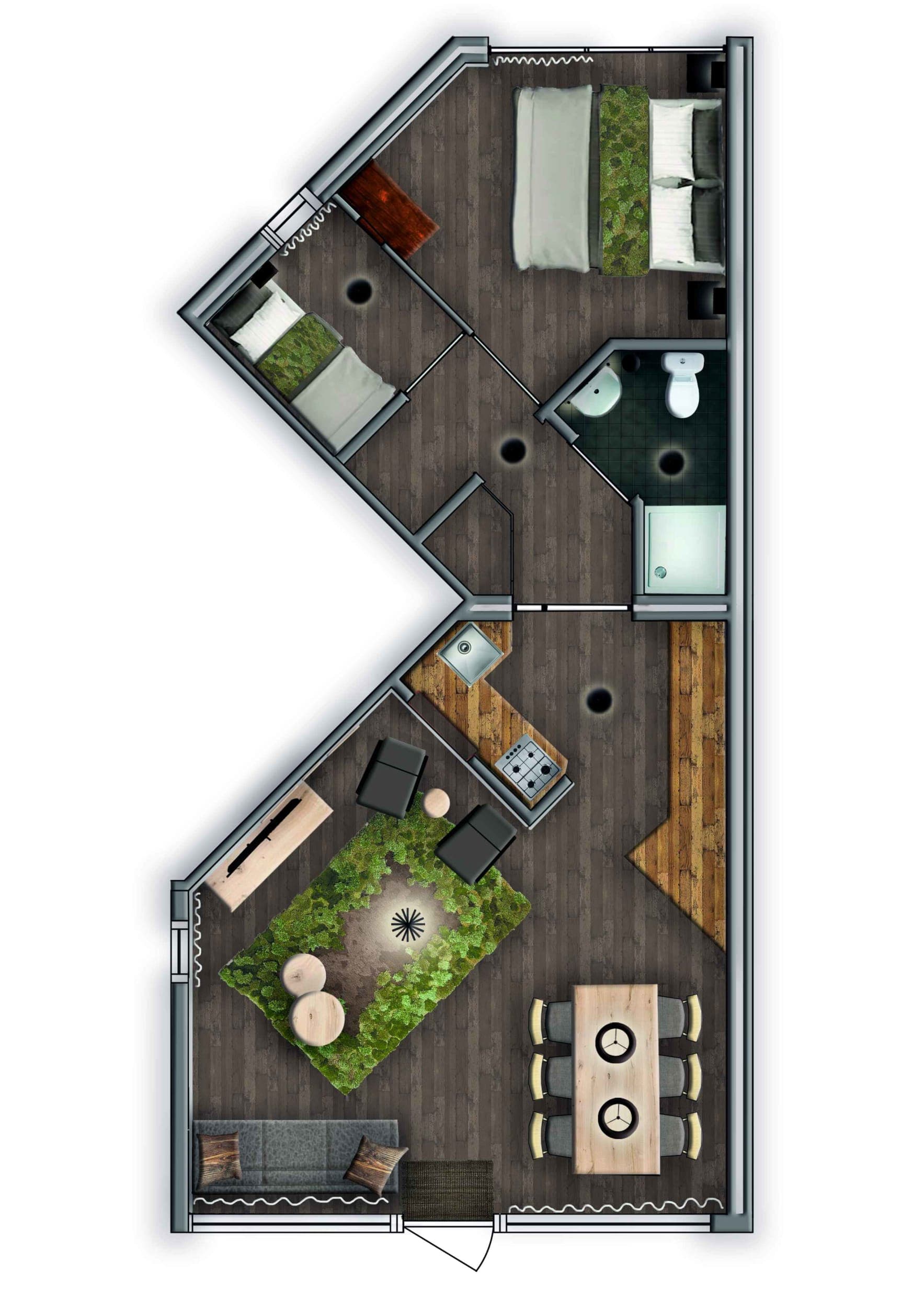 plattegrond-bungalow-das-vakantiepark-dierenbo