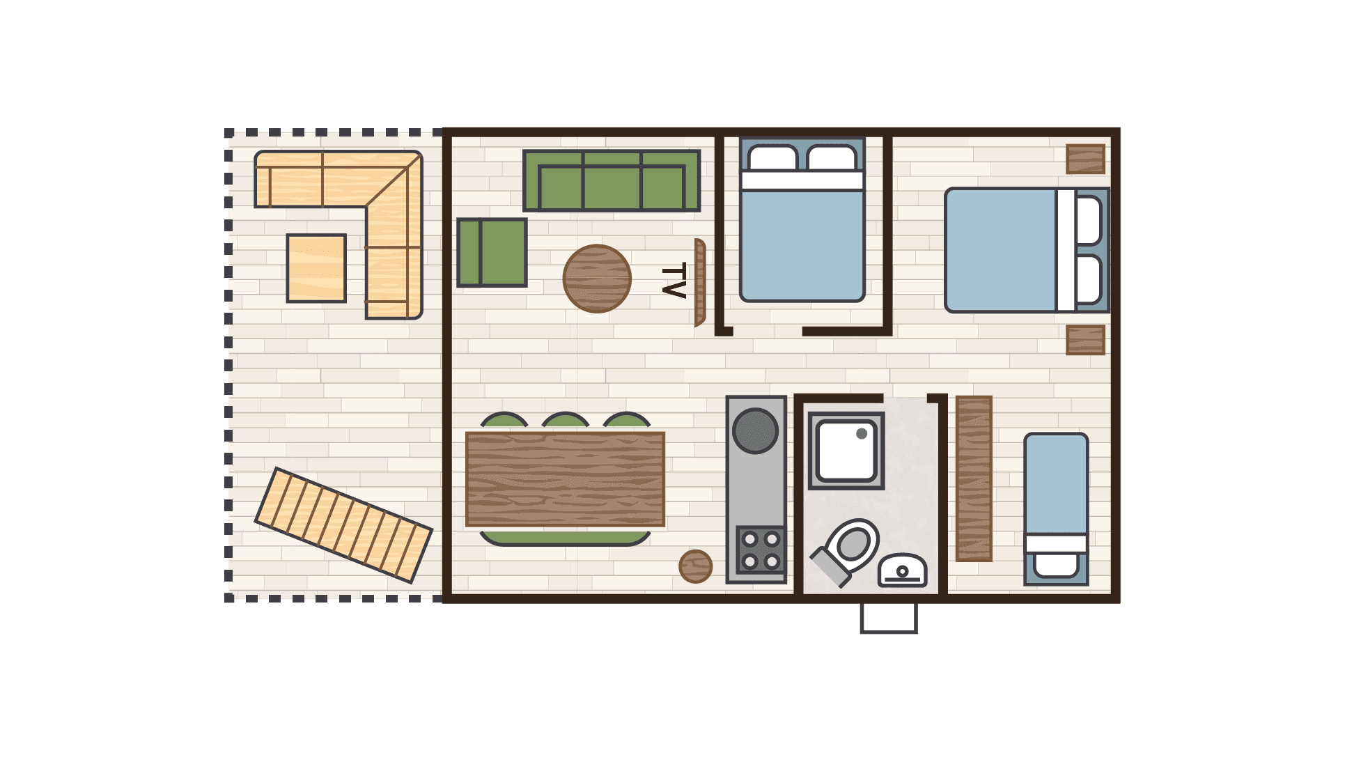 plattegrond-luxe-lodgetent-pauw-vakantiepark-d