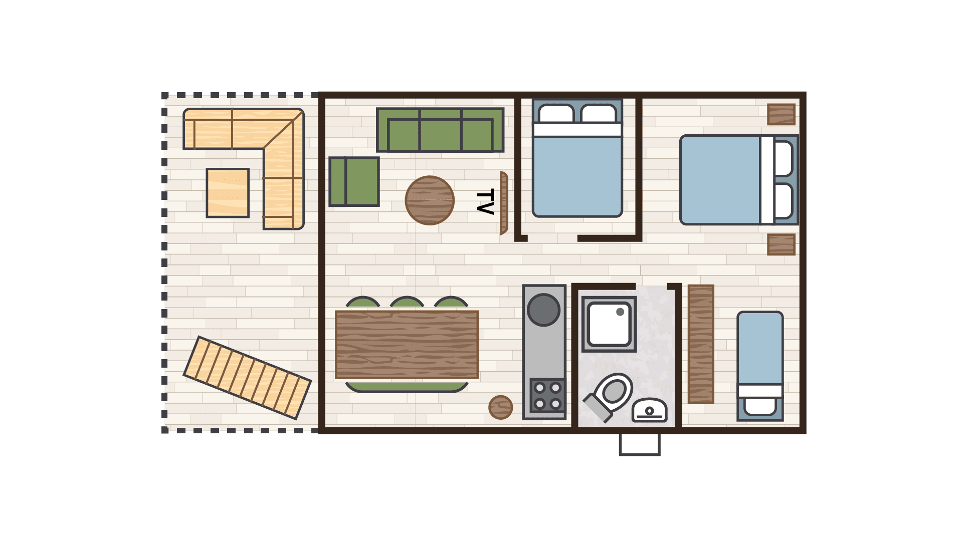 plattegrond-luxe-kids-lodgetent-pauw-vakantiep